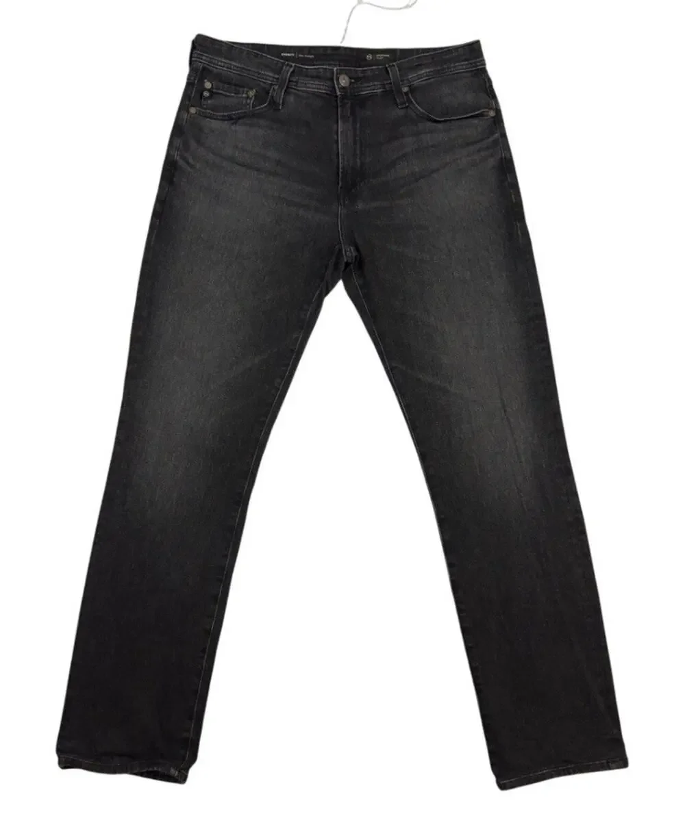 AG Adriano Goldschmied Jeans Mens 33x34 Black Everett Slim Straight Denim Pants